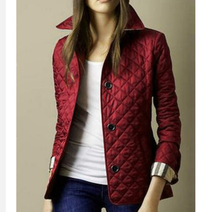 Giacca Donna Quadri con Colletto Rever Elegante - Brentozzi
