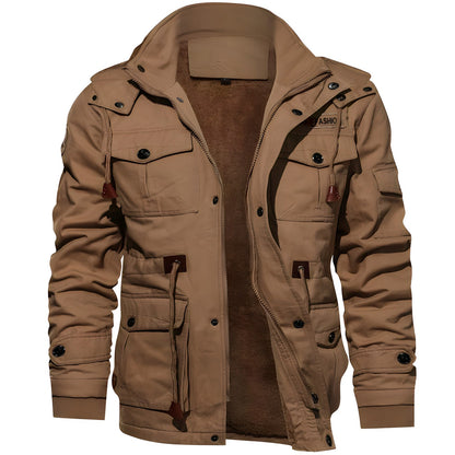 Giacca Militare Uomo con Tasche Regular Fit