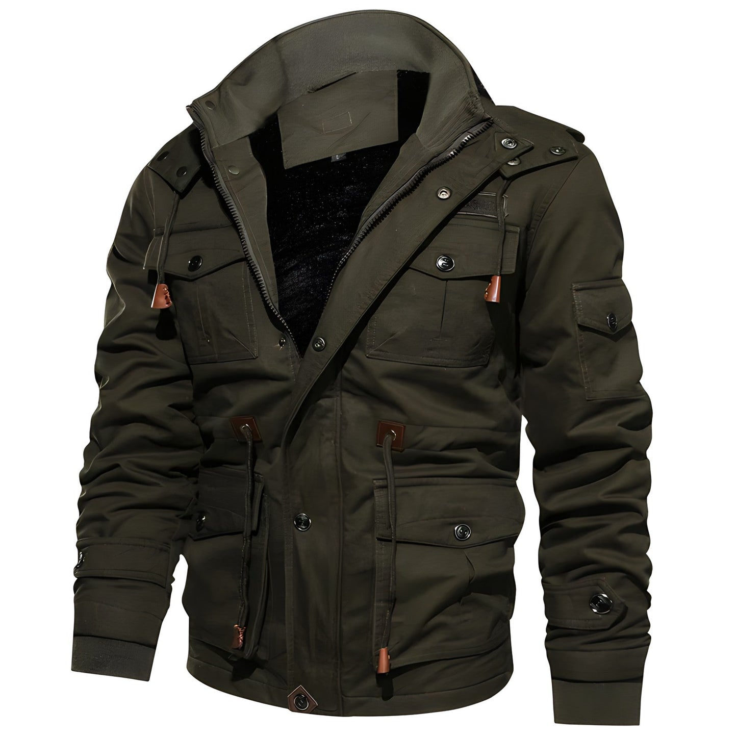 Giacca Militare Uomo con Tasche Regular Fit