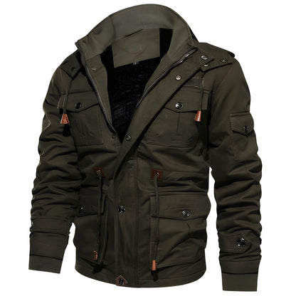 Giacca Militare Uomo con Tasche Regular Fit