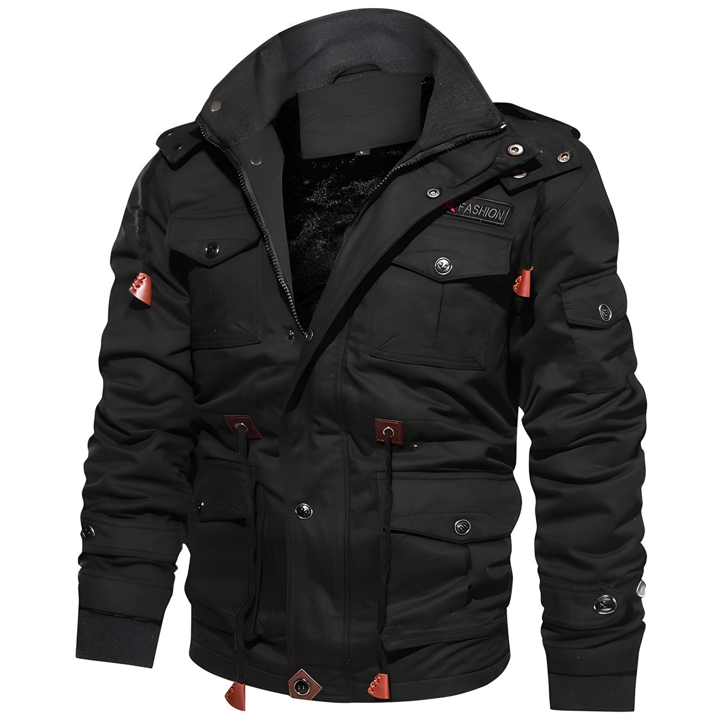 Giacca Militare Uomo con Tasche Regular Fit