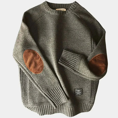 Maglione Uomo in Maglia con Toppe ai Gomiti Vestibilità Regolare - Brentozzi
