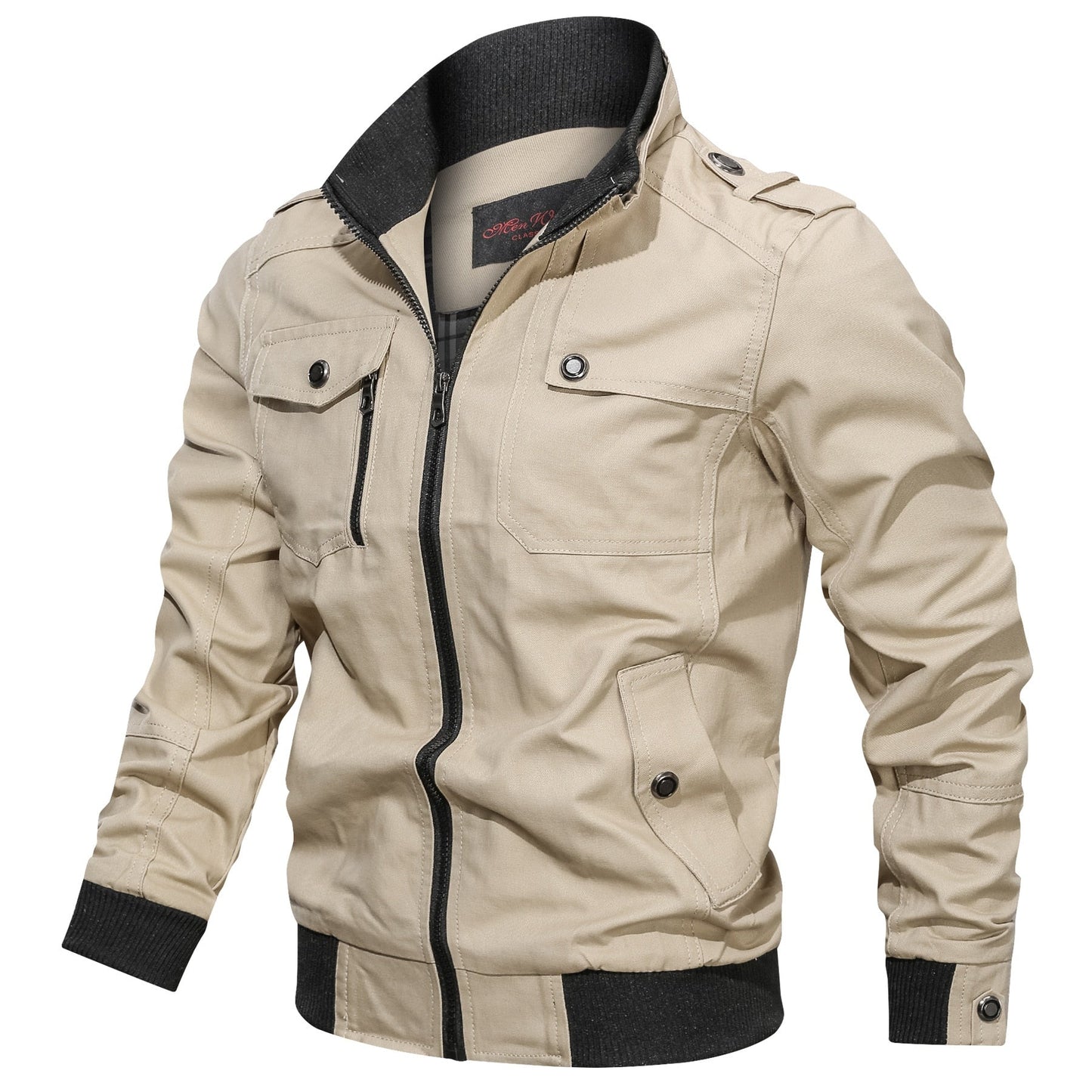 Bomber Uomo Antivento Stile Classico Rifinitura Robusta