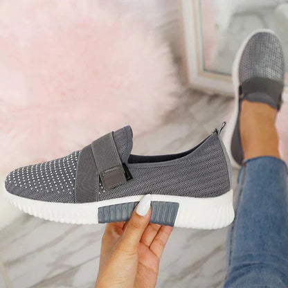 Sneaker Donna Slip-On con Chiusura a Strappo