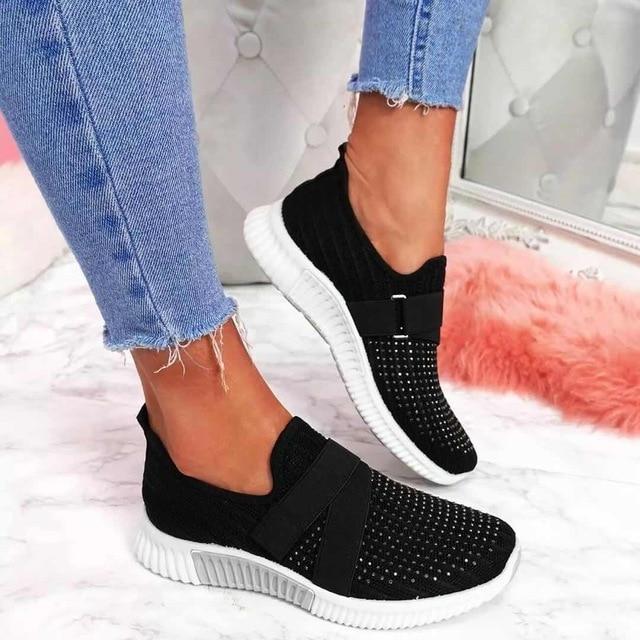 Scarpe Donna Comode con Chiusura a Strappo
