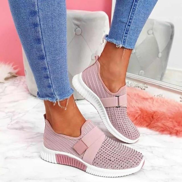 Sneaker Donna Slip-On con Chiusura a Strappo