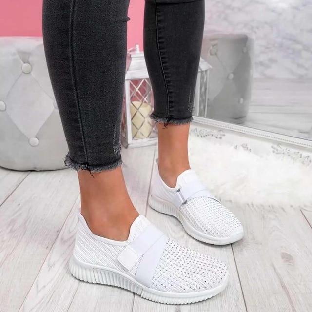 Scarpe Donna Comode con Chiusura a Strappo