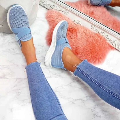 Sneaker Donna Slip-On con Chiusura a Strappo - Brentozzi