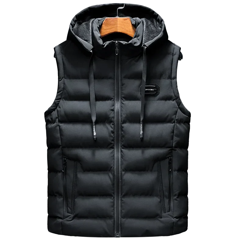 Gilet Uomo Senza Maniche con Cappuccio