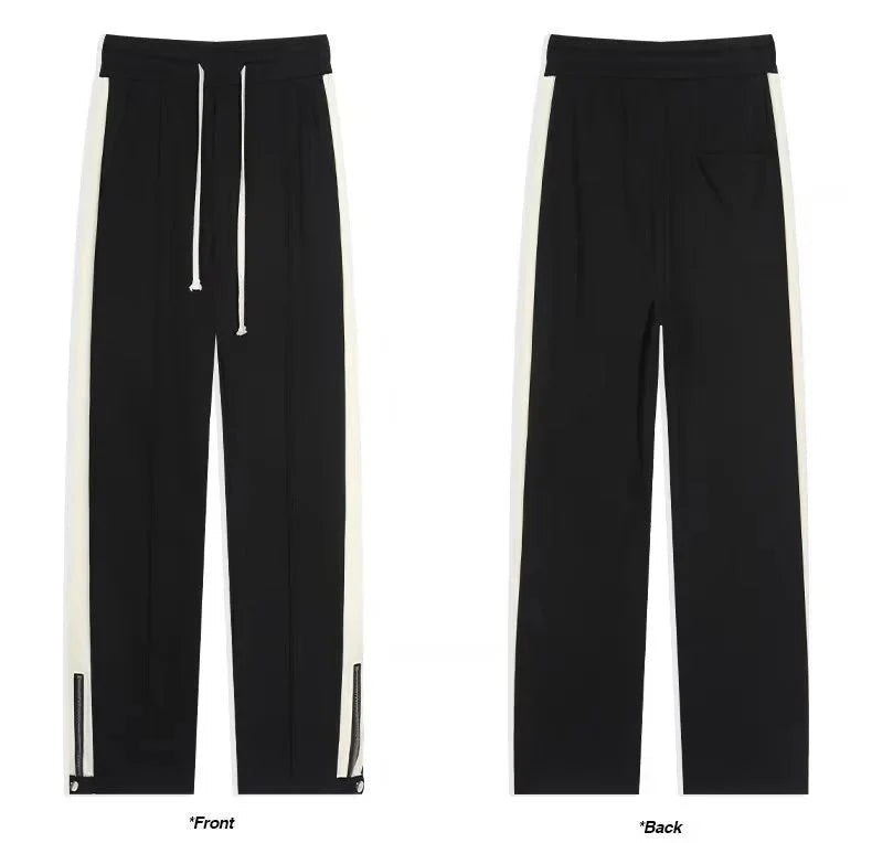 Hose mit geradem Bein – Kordelzug – Baumwolle – Retro-Trainingshose – Herrenhose-Chaps Herrenmode