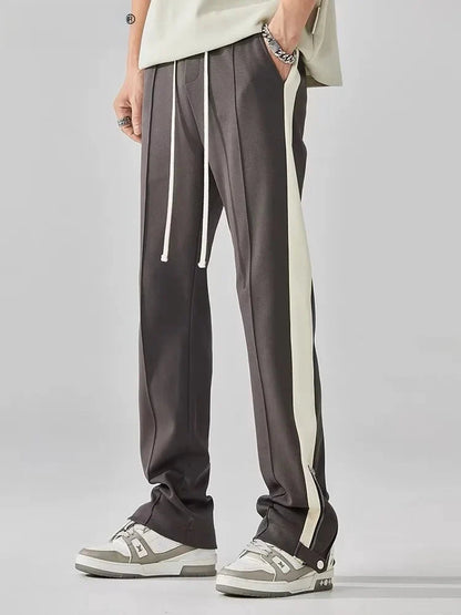 Hose mit geradem Bein – Kordelzug – Baumwolle – Retro-Trainingshose – Herrenhose-Chaps Herrenmode