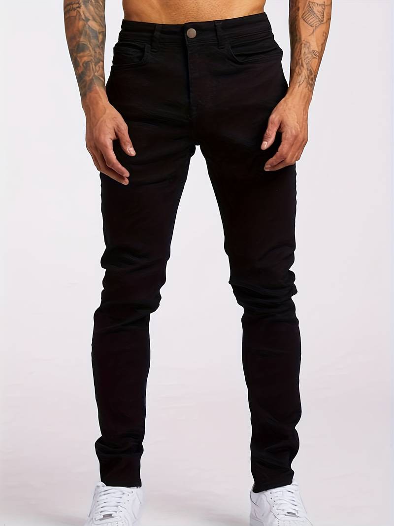 Jeans Uomo Slim Fit Streetstyle Casual Urbana