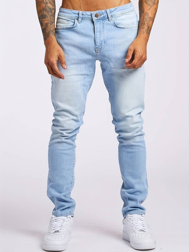 Jeans Uomo Slim Fit Streetstyle Casual Urbana