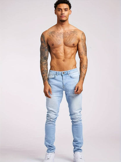 Jeans Uomo Slim Fit Streetstyle Casual Urbana