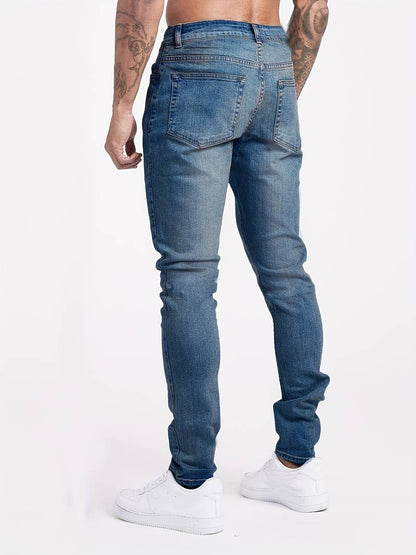 Jeans Uomo Slim Fit Streetstyle Casual Urbana