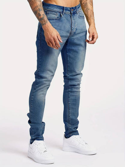 Jeans Uomo Slim Fit Streetstyle Casual Urbana