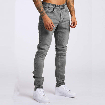 Jeans Uomo Slim Fit Streetstyle Casual Urbana