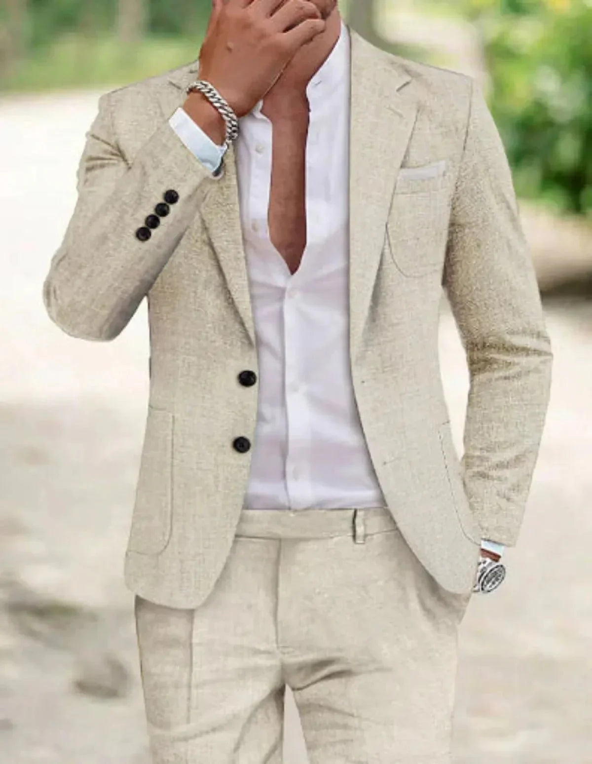Completo Sposo Uomo Classico Due Bottoni Elegante - Brentozzi