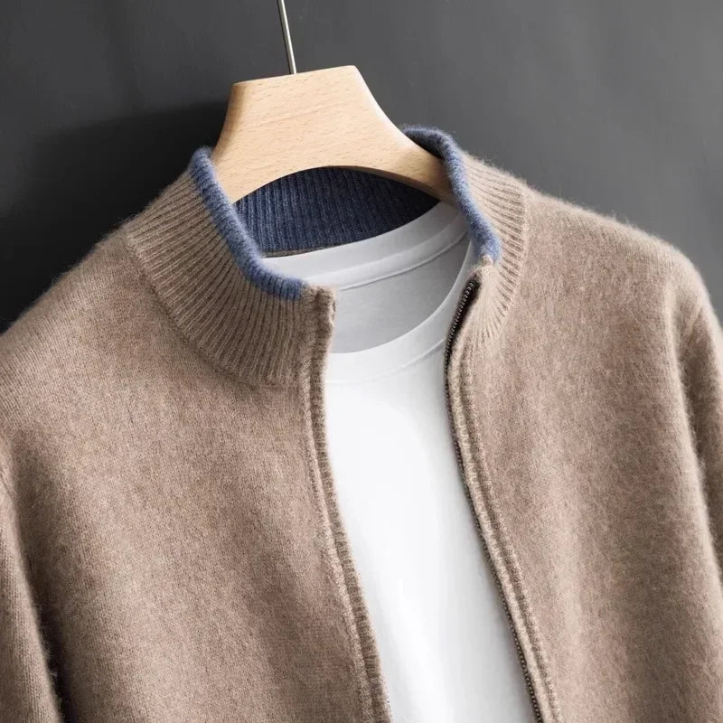 Gilet Uomo in Cashmere con Zip e Vestibilità Elegante - Brentozzi