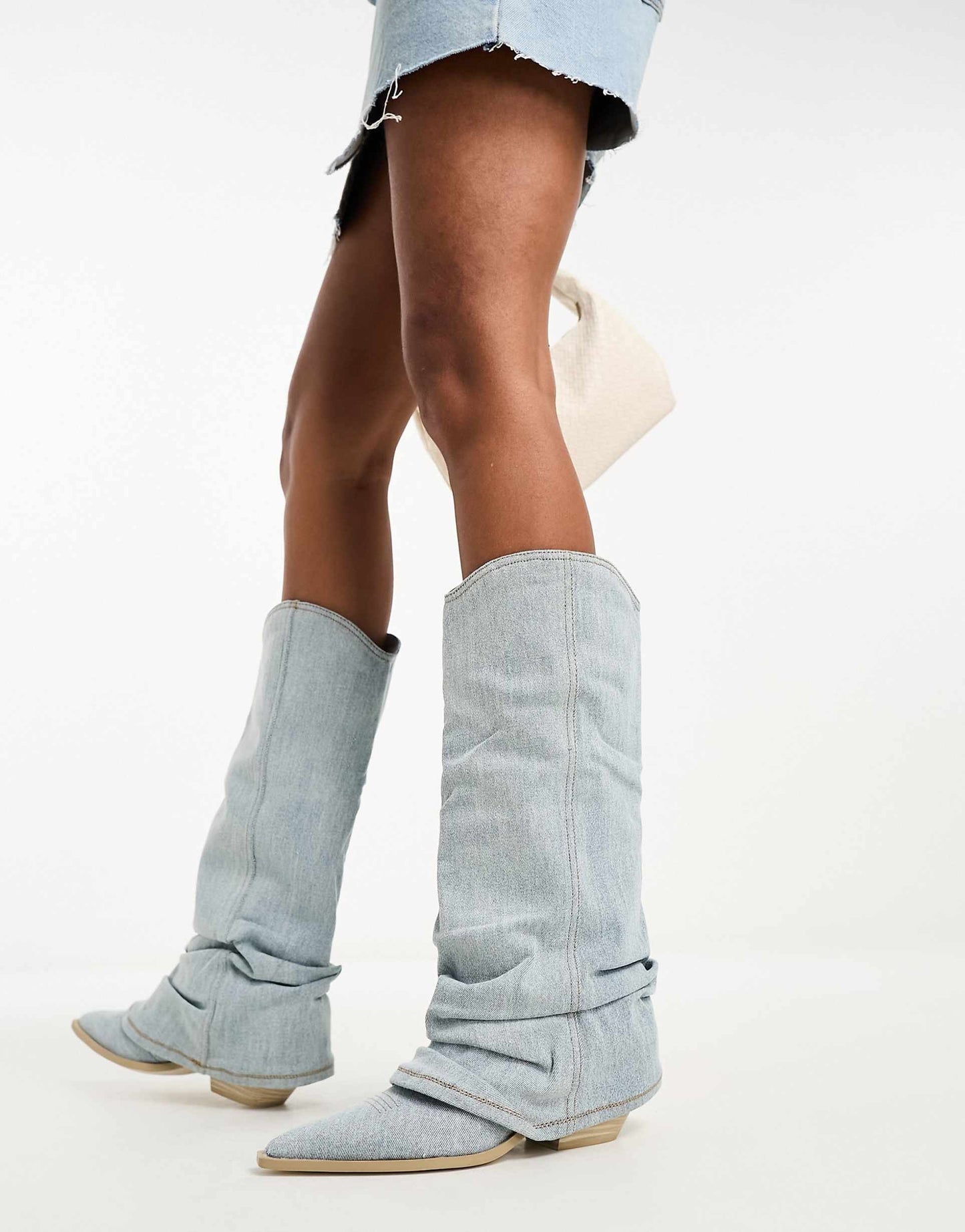 Stivali Donna Denim Casual Stile Streetwear