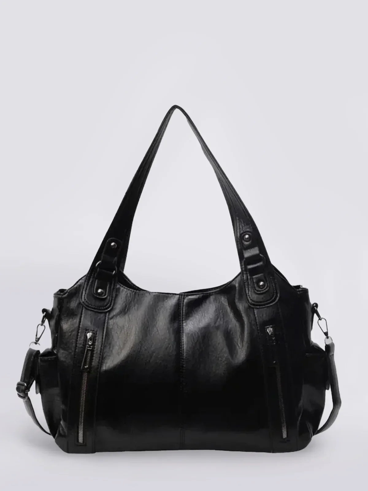 Borsa a Tracolla Donna in Pelle con Zip Dettagli