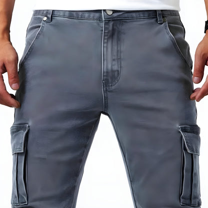 Pantaloni Cargo Uomo in Tessuto Elasticizzato Comodi
