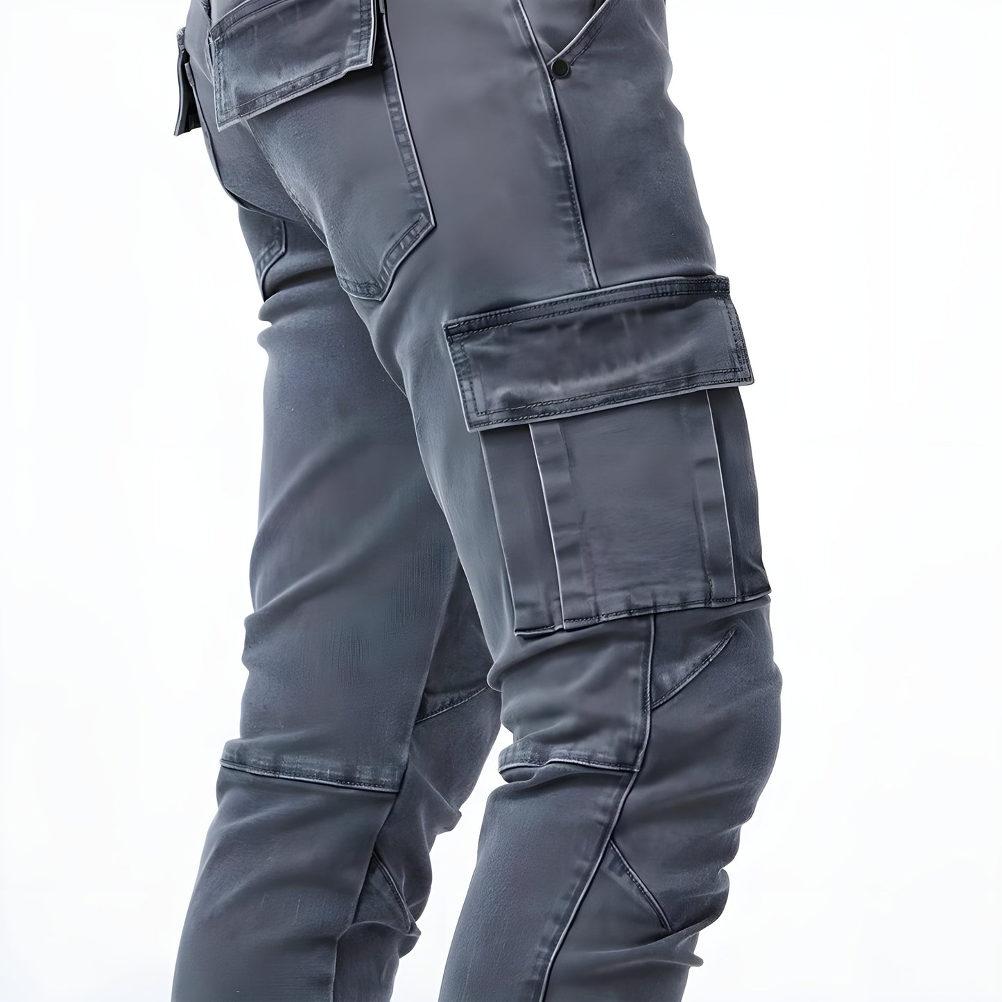 Pantaloni Cargo Uomo in Tessuto Elasticizzato Comodi