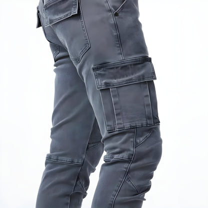 Pantaloni Cargo Uomo in Tessuto Elasticizzato Comodi