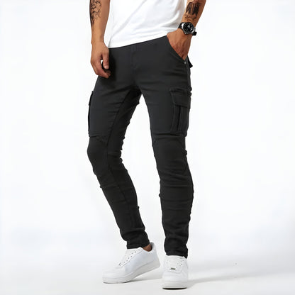 Pantaloni Cargo Uomo in Tessuto Elasticizzato Comodi