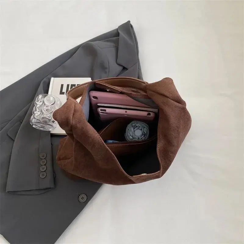 Borsa Tote Donna in Camoscio Stile Classico