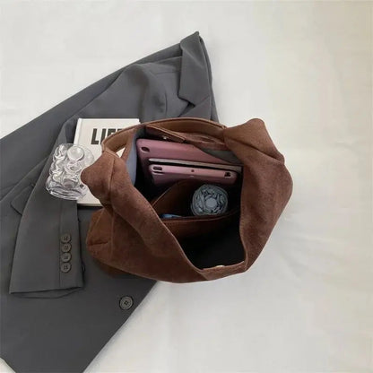 Borsa Tote Donna in Camoscio Stile Classico