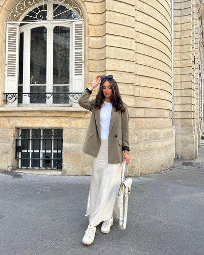 Gonna Maxi Donna con Superficie Strutturata