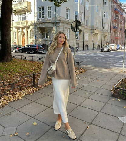 Gonna Maxi Donna con Superficie Strutturata