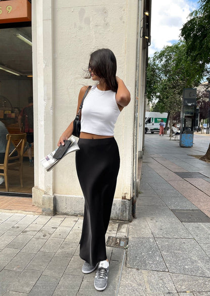 Gonna Maxi Donna con Superficie Strutturata