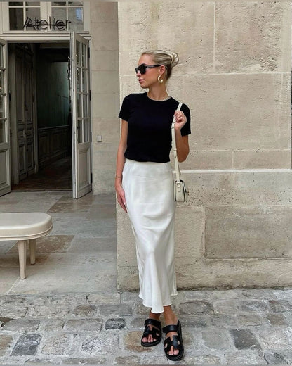 Gonna Maxi Donna con Superficie Strutturata