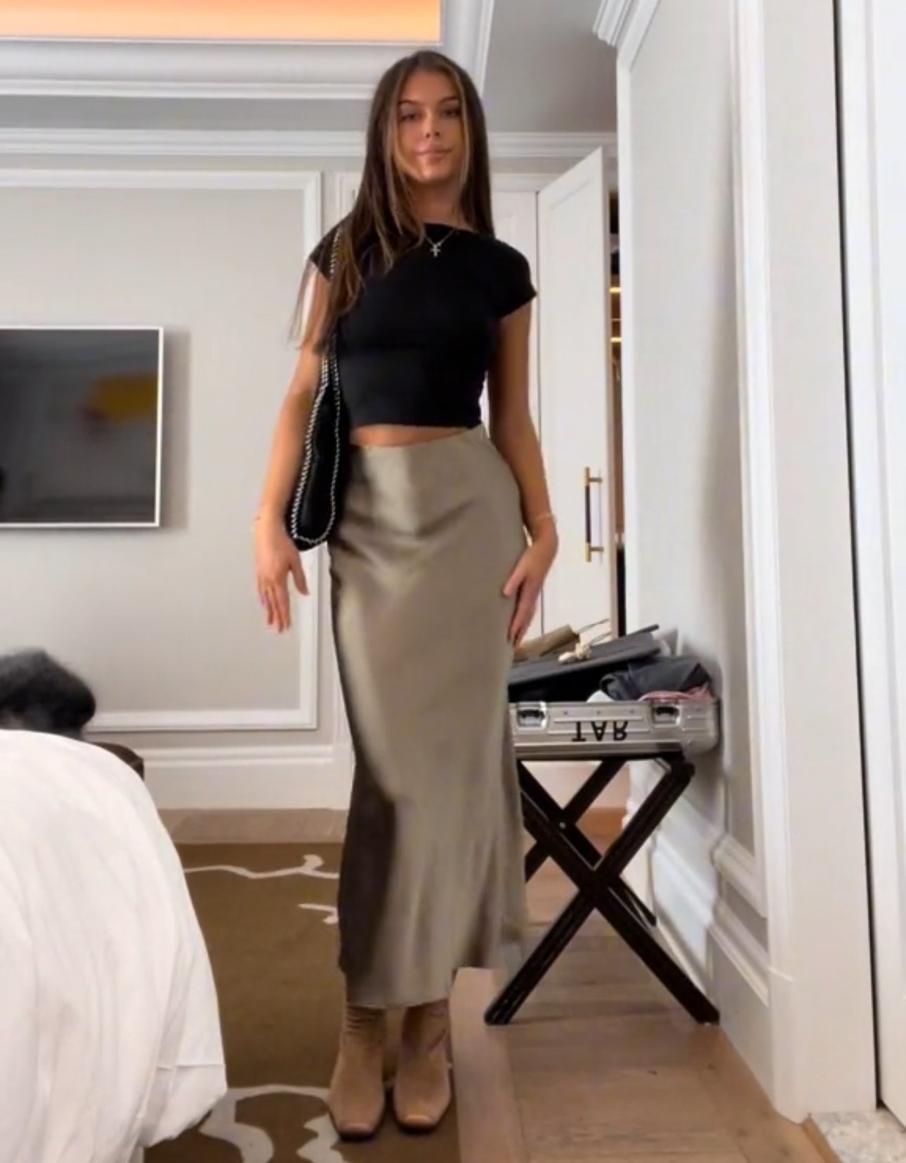 Gonna Maxi Donna con Superficie Strutturata