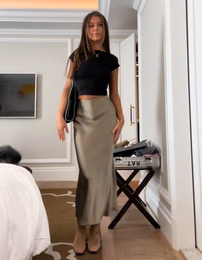 Gonna Maxi Donna con Superficie Strutturata