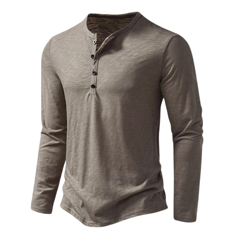 Maglia Uomo Manica Lunga Tessuto Morbido Vestibilità Comoda