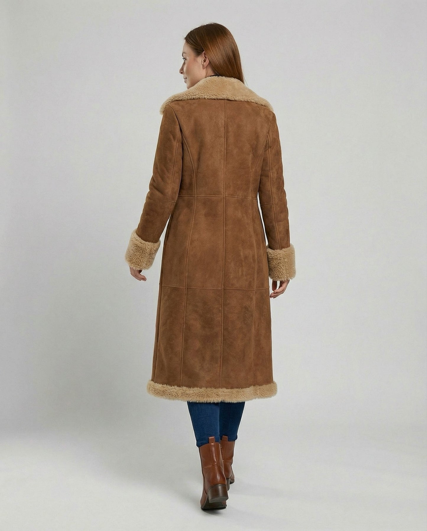 Trenchcoat Donna in Pelle Scamosciata Elegante