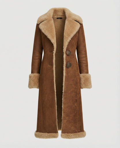 Trenchcoat Donna in Pelle Scamosciata Elegante