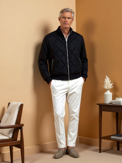 Giacca Uomo Imbottita Struttura Lineare Slim Fit