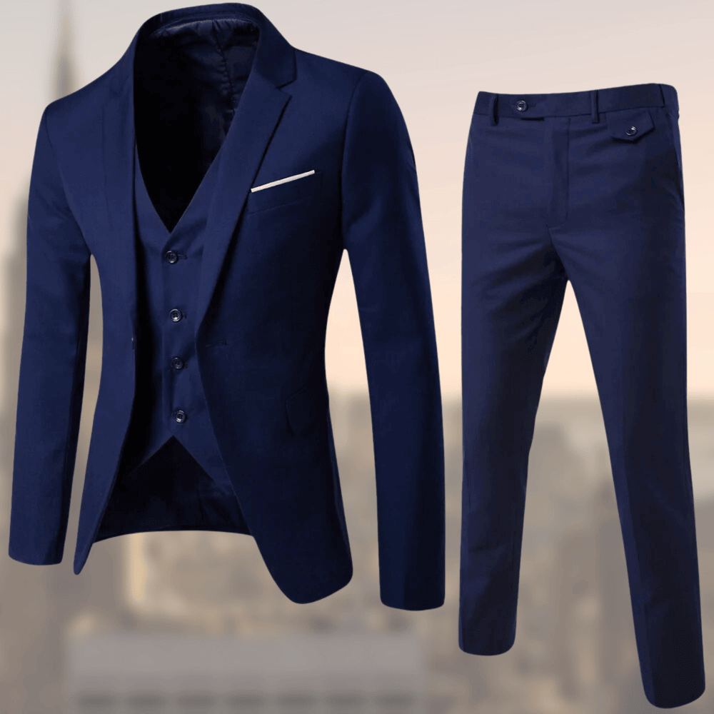 Completo Uomo Tre Pezzi Blazer Gilet e Pantaloni Formale - Brentozzi