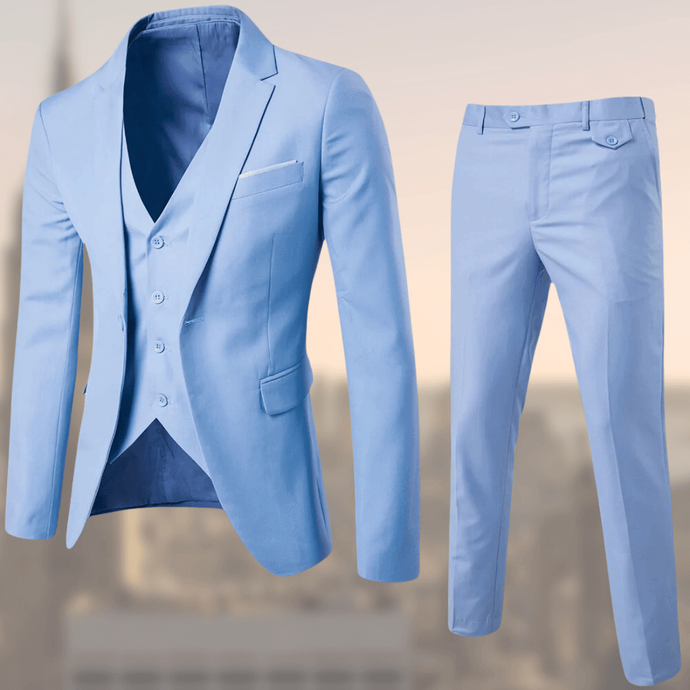 Completo Uomo Tre Pezzi Blazer Gilet e Pantaloni Formale