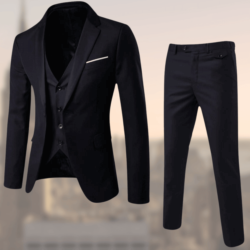 Completo Uomo Tre Pezzi Blazer Gilet e Pantaloni Formale