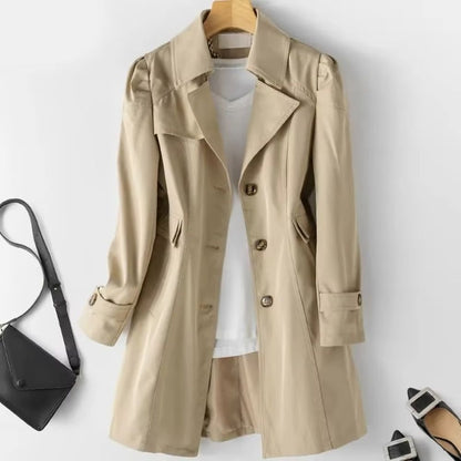 Trench Coat Donna Medio Lunghezza Classico Autunnale Invernale - Brentozzi