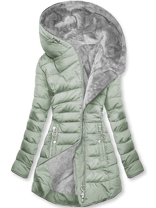 Giacca Donna in Pile Imbottita Casual Calda Invernale