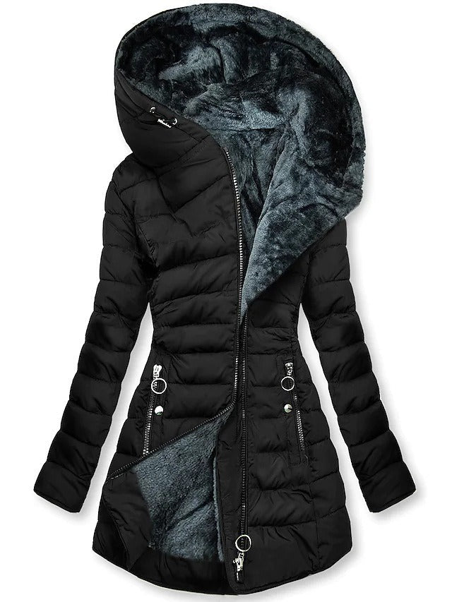 Giacca Donna in Pile Imbottita Casual Calda Invernale
