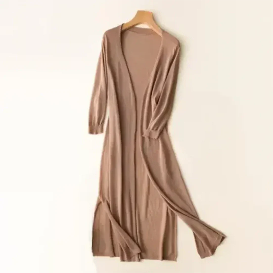 Cardigan Donna Manica Lunga Lunga Vestibilità