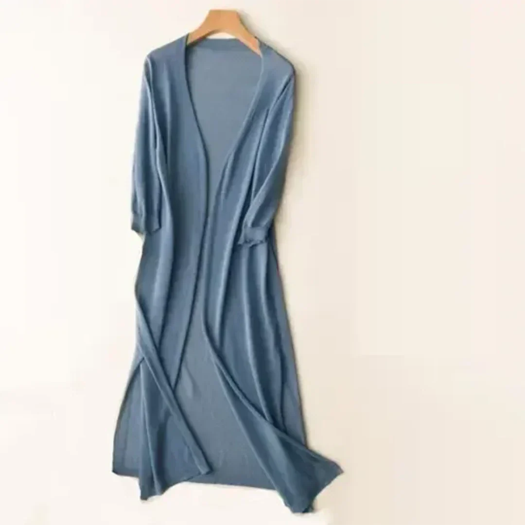 Cardigan Donna Manica Lunga Lunga Vestibilità