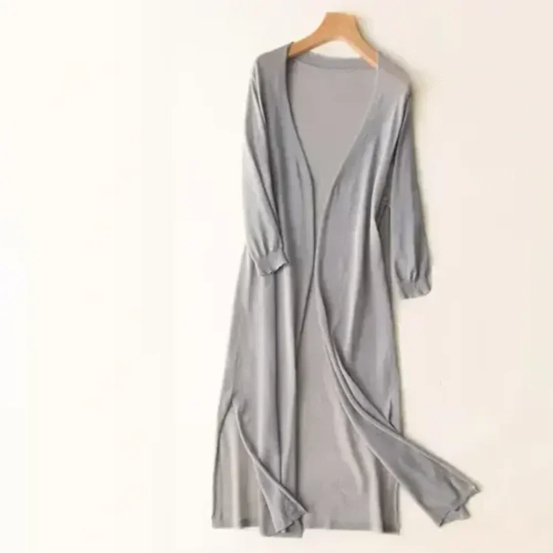 Cardigan Donna Manica Lunga Lunga Vestibilità